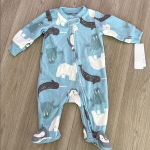 Carter's Blue Narwhal and Bear Footed Pajamas